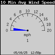 10 Minute Avg. Wind Speed